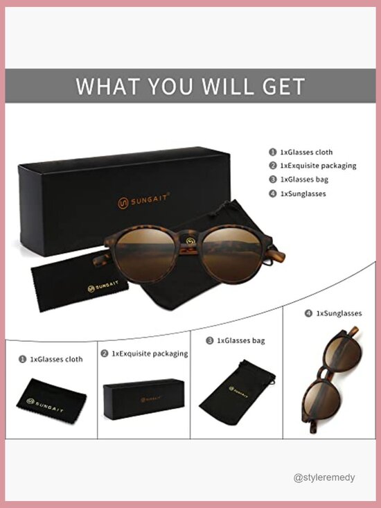 Polarized Round Sunglasses with TR90 Frame UV400 Protection main image 4